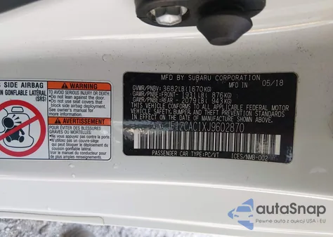 2018 Subaru Brz Limited from USA, damaged, VIN JF1ZCAC1XJ9602870